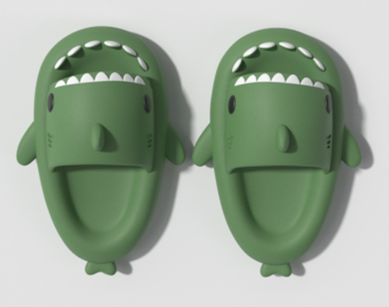 Adult's Slippers Indoor Outdoor Funny Shark Cartoon - Picture 25 of 40
