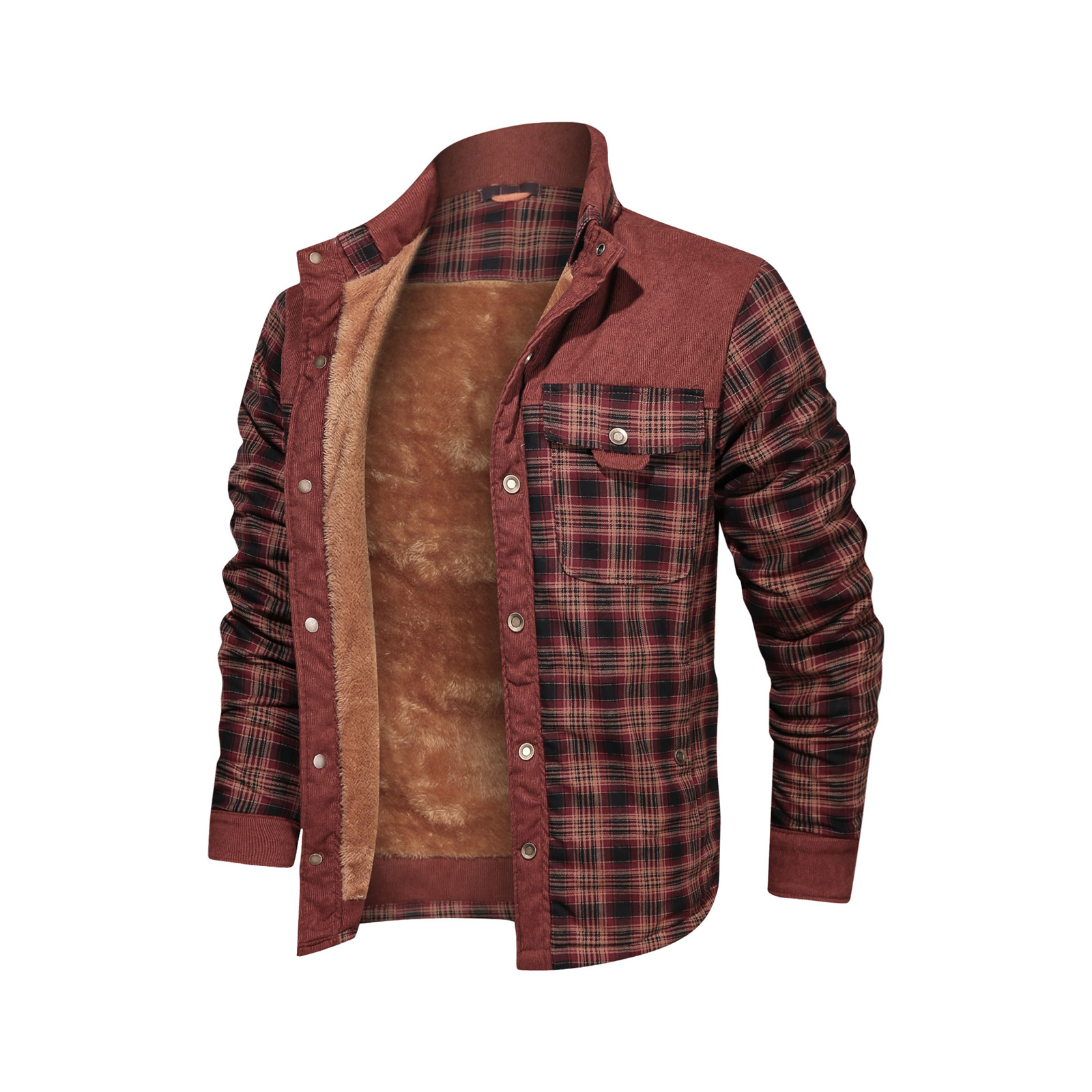 Men's Coat Fleece Thickened Military Coat Autumn Winter Coat Men's Brand Clothin - Picture 7 of 8