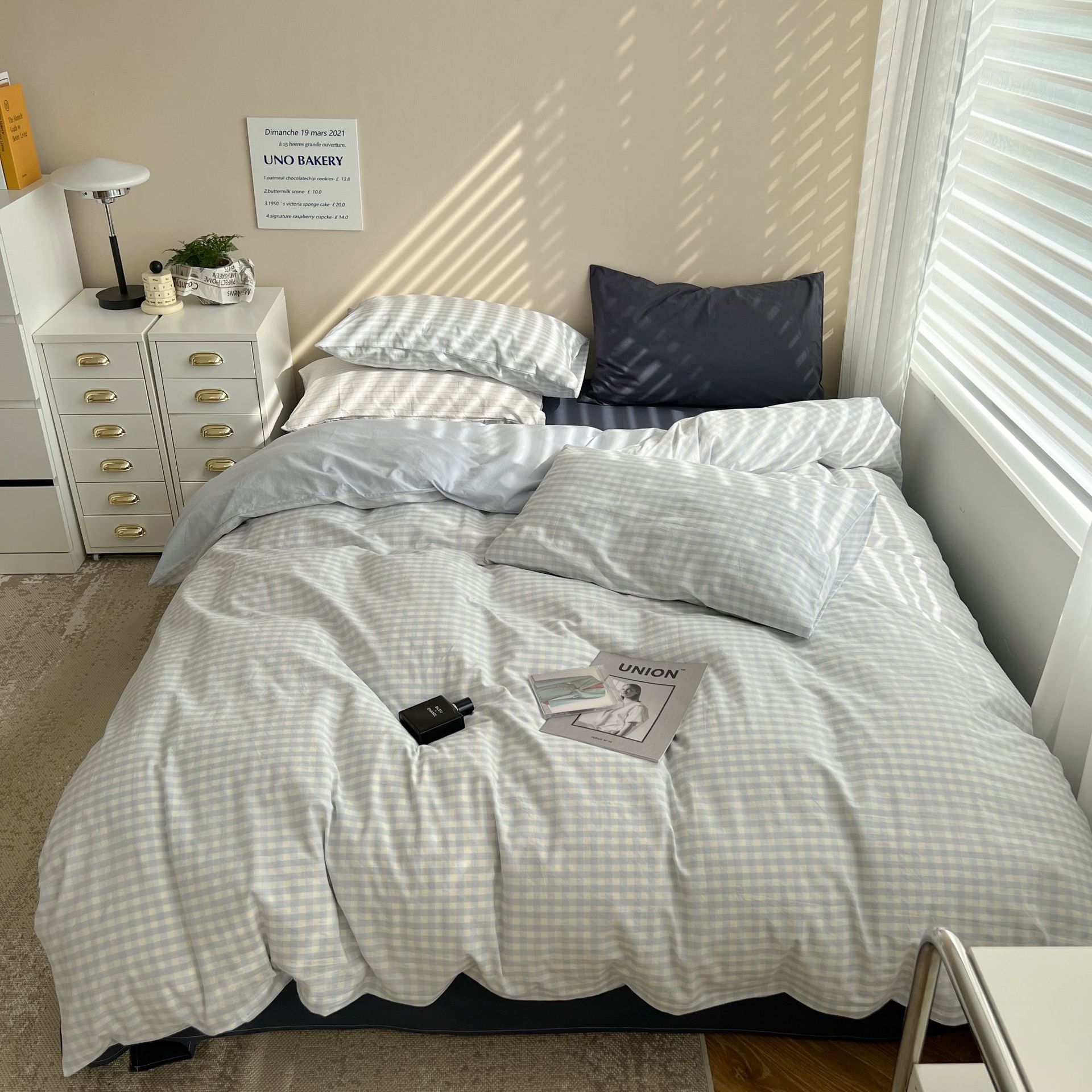 Pastel Bedding Plaid bedsheets - Picture 4 of 11