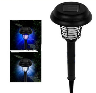 Lampada solare a LED antizanzare da esterno giardino IP65 / luce bianca e UV - Foto 6 di 7