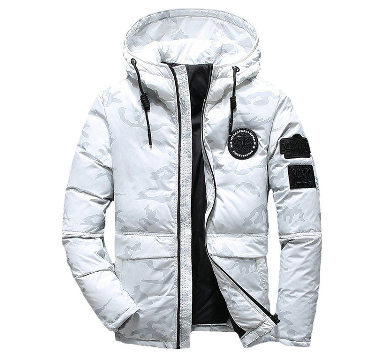 Men's camouflage Winter Jacket Parka Autumn Overcoat - Slim Down - Picture 7 of 7