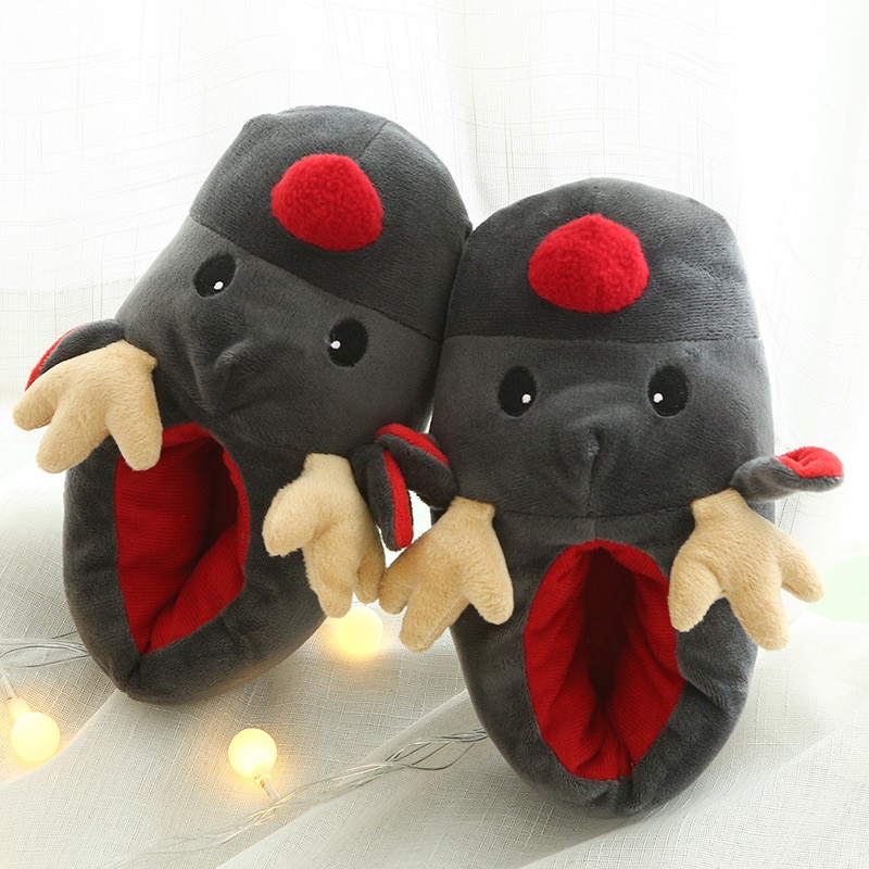 Cute and funny plush cotton slippers - Picture 5 of 5