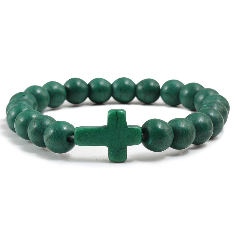 Armband Blau Türkis Kreuz - Bild 12 von 18
