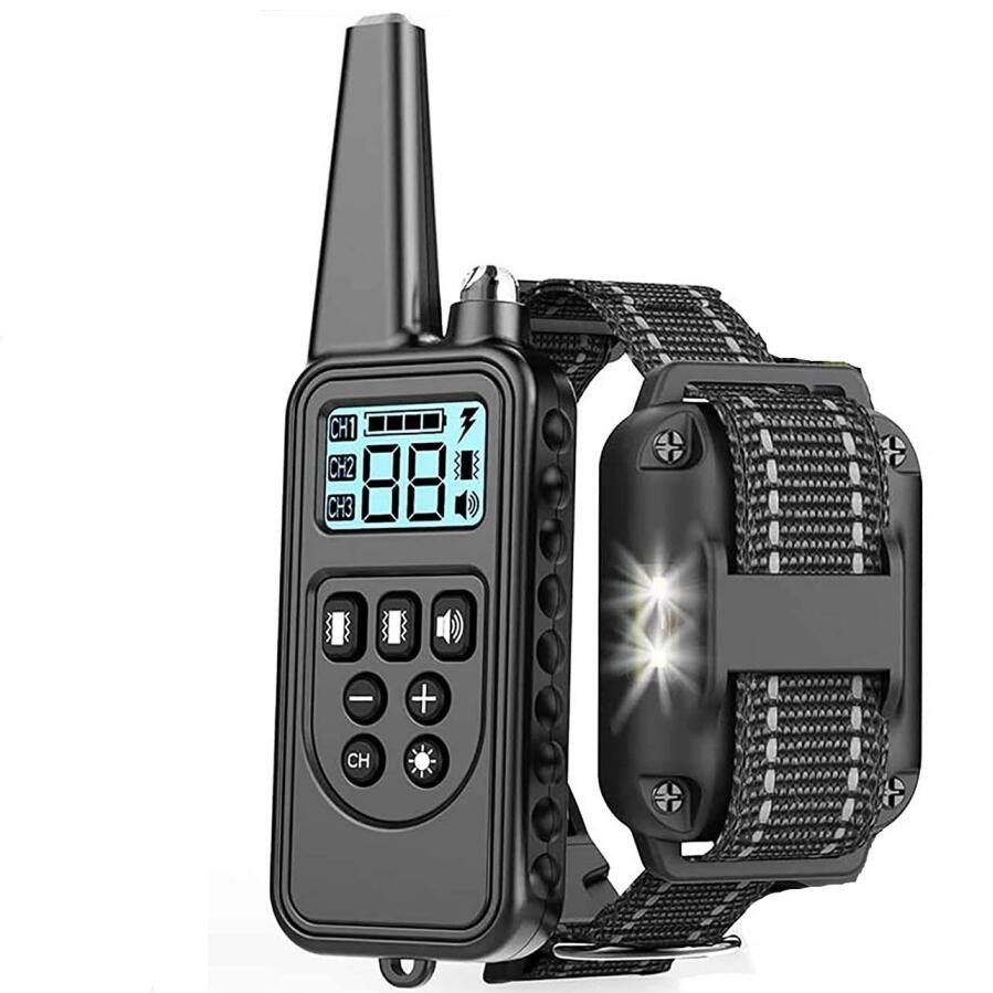 Collare addestramento cani ricaricabile animale domestico impermeabile collare elettrico shock C24253138 - Foto 4 di 7
