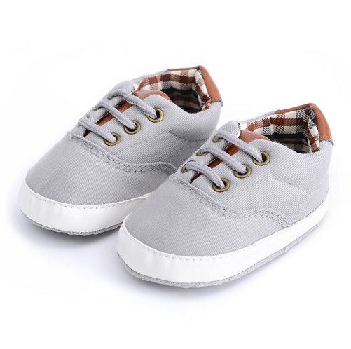 Solid color casual lace soft bottom baby canvas shoes baby shoes toddler shoes - Picture 8 of 9
