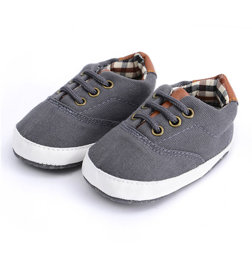 Solid color casual lace soft bottom baby canvas shoes baby shoes toddler shoes - Picture 6 of 9
