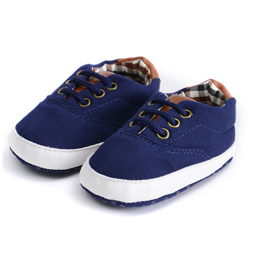 Solid color casual lace soft bottom baby canvas shoes baby shoes toddler shoes - Picture 5 of 9