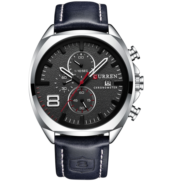 Curren new 8324 men's watch belt waterproof watch six-needle watch - Picture 3 of 4