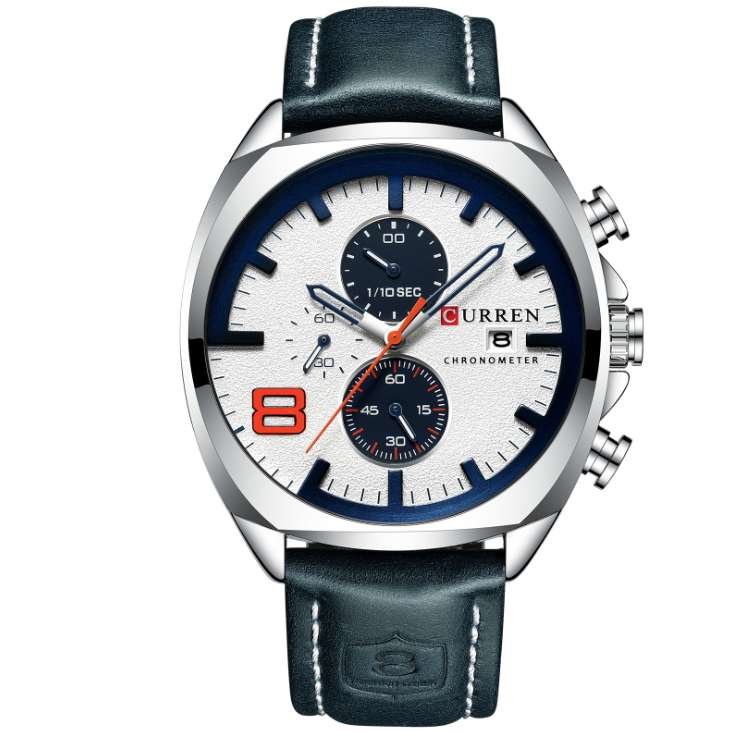 Curren new 8324 men's watch belt waterproof watch six-needle watch - Picture 4 of 4