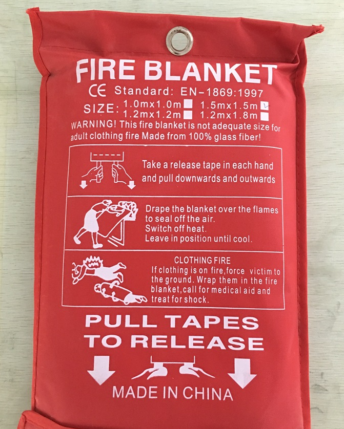 Fire Blanket Fiberglass Fire Flame Retardant Emergency Survival Fire Shelter Saf