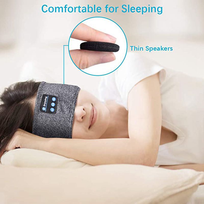 Wireless Bluetooth Sleeping Headphones Headband Thin Soft Elastic Comfortable Mu