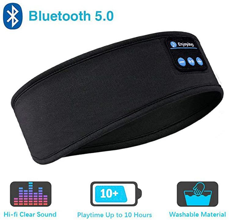 Kabellose Bluetooth Schlaf Kopfhörer Stirnband dünn weich elastisch bequem Mu - Bild 11 von 16