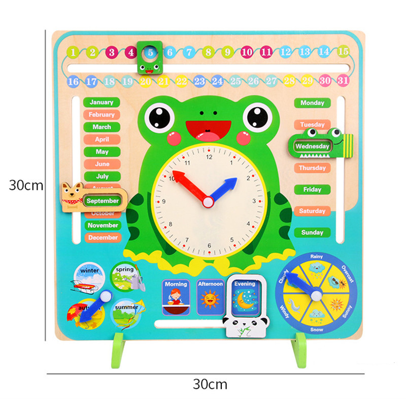 Montessori Wooden Weather Calendar Clock Educational Teaching Aids Toy - Picture 11 of 11