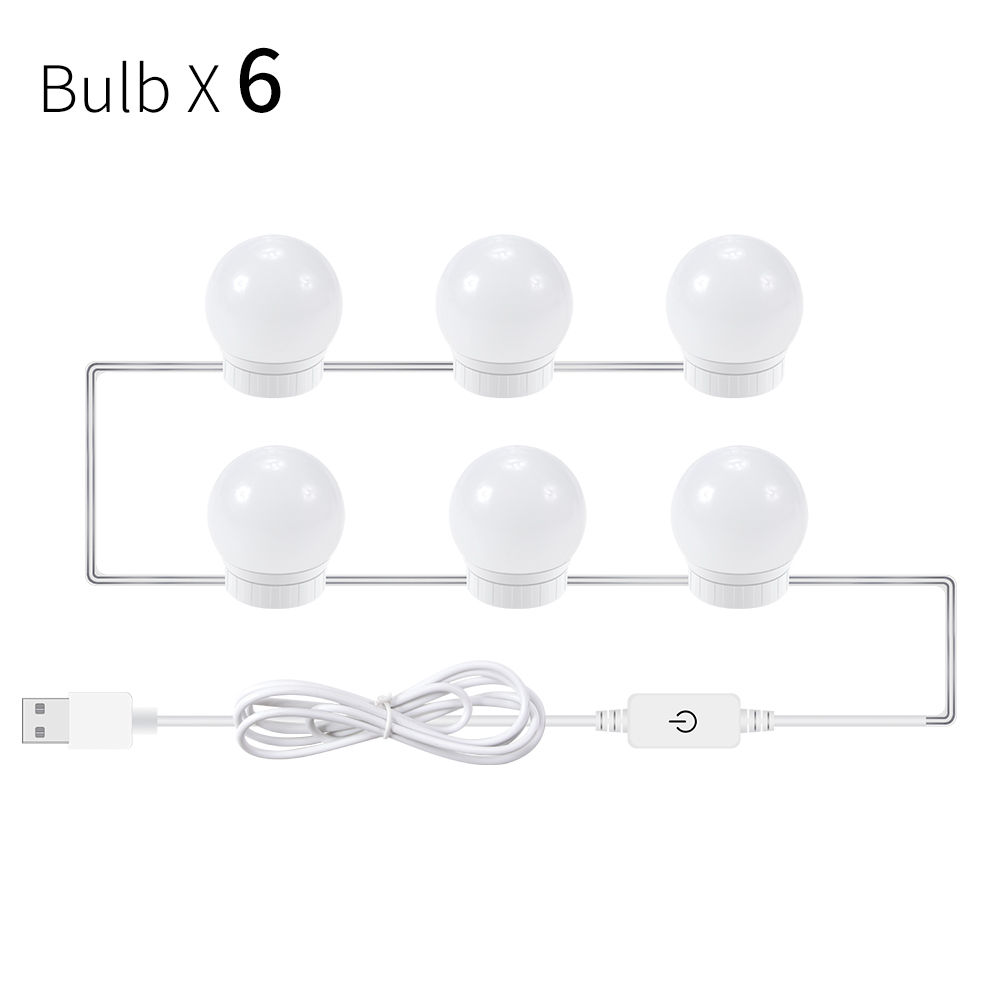 LED Spiegel Lampe Make-up Spiegel Leuchten 6/10/14 Waschtisch Tischleuchte dimmbar - Bild 12 von 13