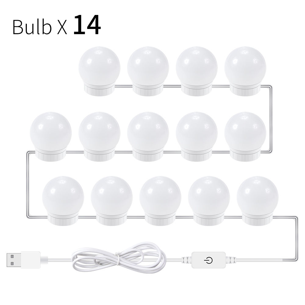 LED Spiegel Lampe Make-up Spiegel Leuchten 6/10/14 Waschtisch Tischleuchte dimmbar - Bild 11 von 13