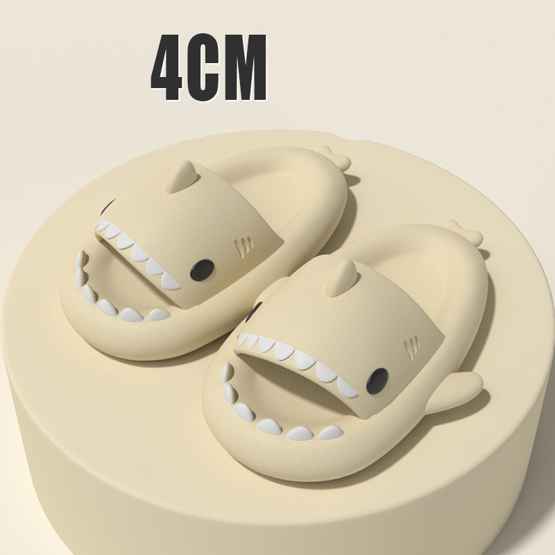 Adult's Slippers Indoor Outdoor Funny Shark Cartoon - Picture 8 of 40