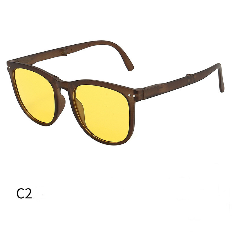 Trendy Foldable Sunglasses For Women TR Polarized Folding Sun Glasses - Picture 5 of 13
