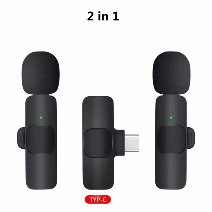 Professional Wireless Lavalier Lapel Microphone For Cellphone Audio