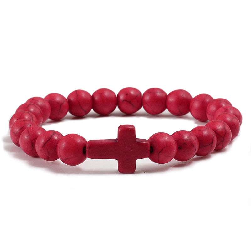 Armband Blau Türkis Kreuz - Bild 14 von 18
