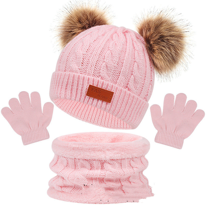 Children's Hat Scarf Gloves Three-piece Set - Picture 15 of 17