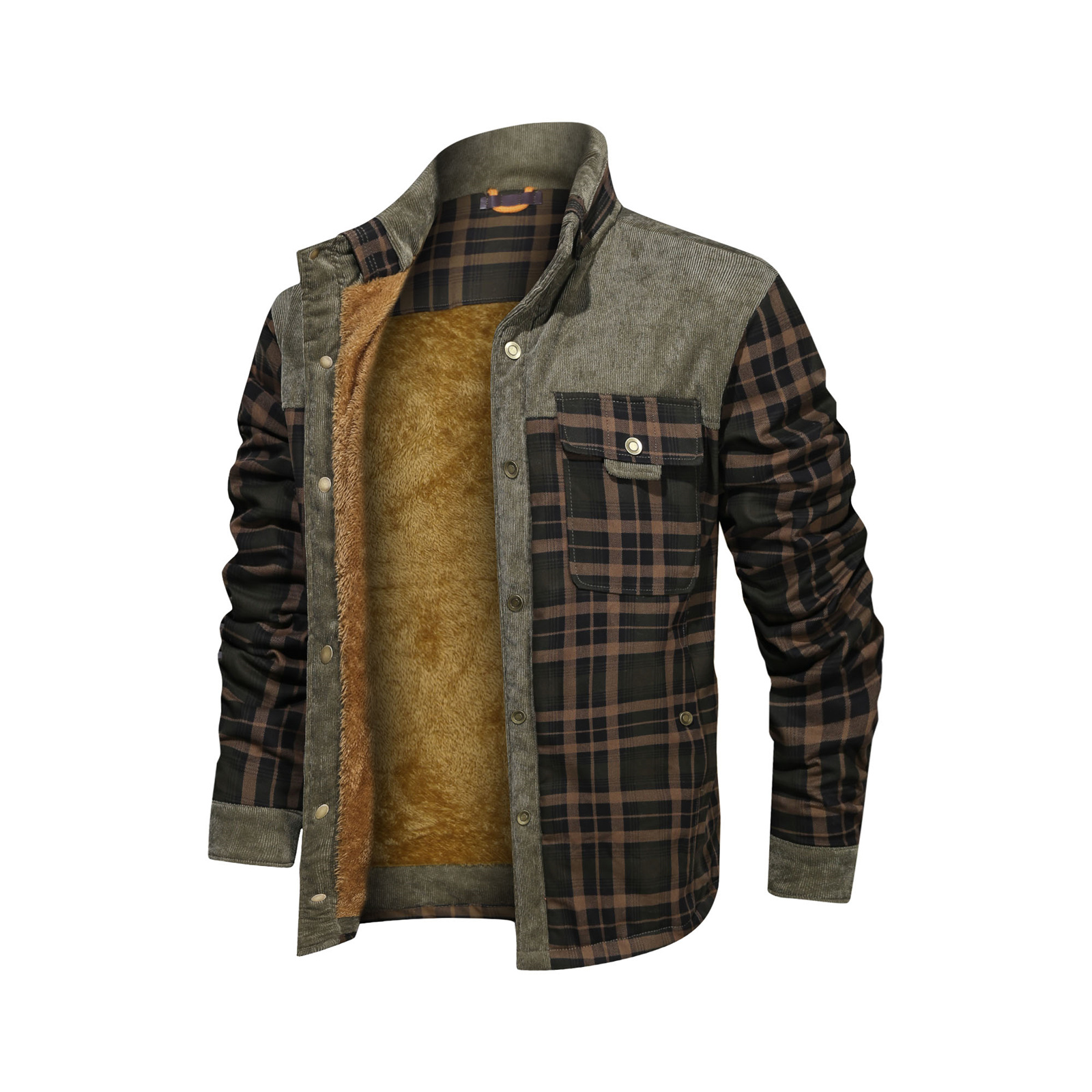 Men's Coat Fleece Thickened Military Coat Autumn Winter Coat Men's Brand Clothin - Picture 4 of 8