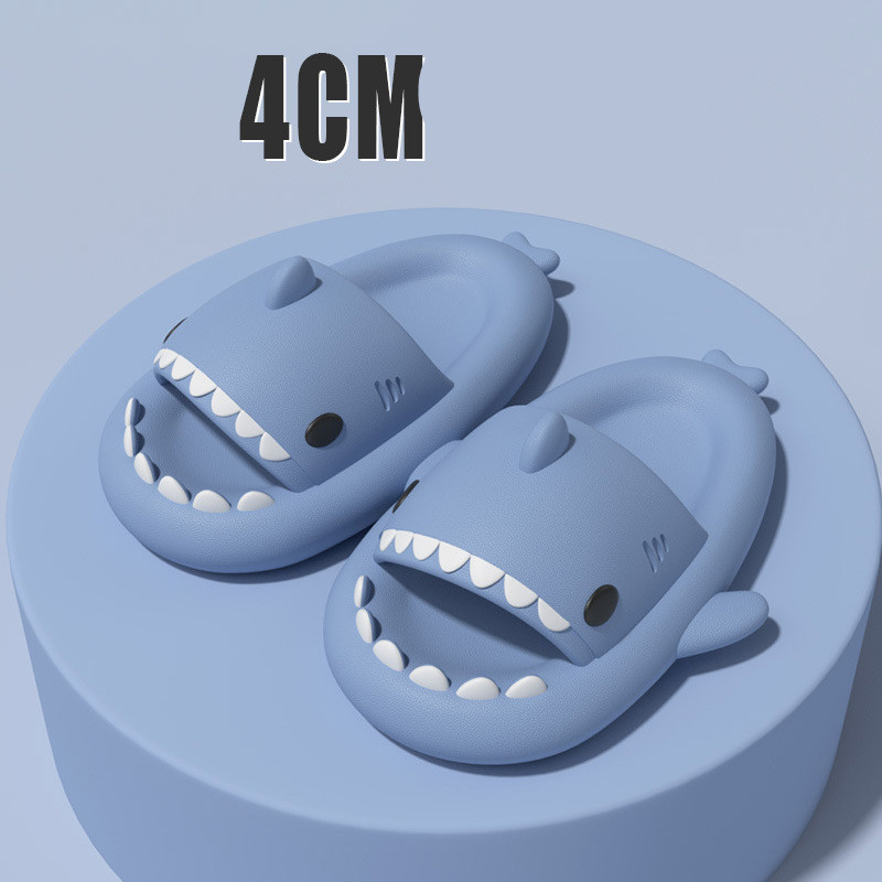 Adult's Slippers Indoor Outdoor Funny Shark Cartoon - Picture 9 of 40