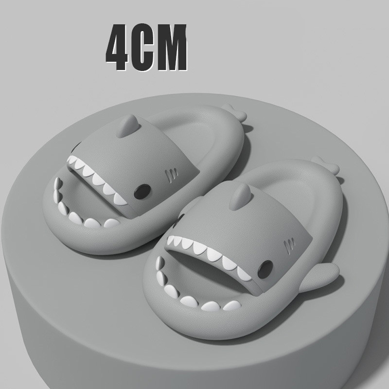 Adult's Slippers Indoor Outdoor Funny Shark Cartoon - Picture 13 of 40