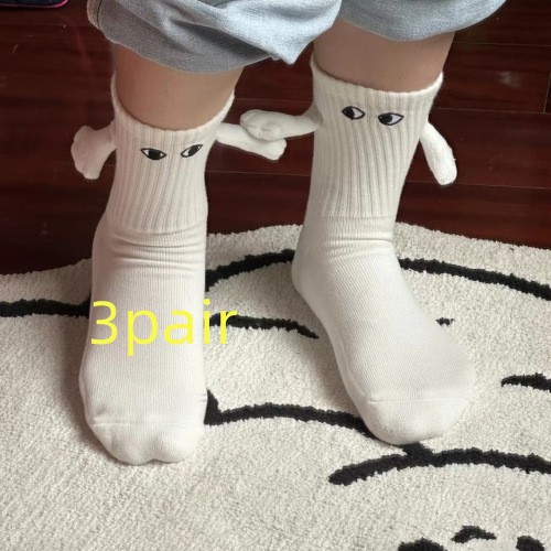 Magnetic Suction Hand In Hand Couple Socks Cartoon Lovely Breathable Comfortable - Picture 15 of 16