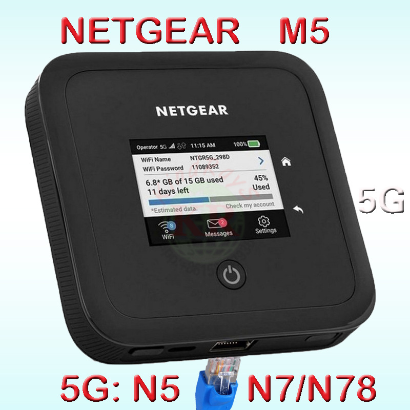 NETGEAR MR5100, Wi-Fi 6, 5G, Nighthawk M5 Mobile Router UNLOCKED - 第 10/10 張圖片
