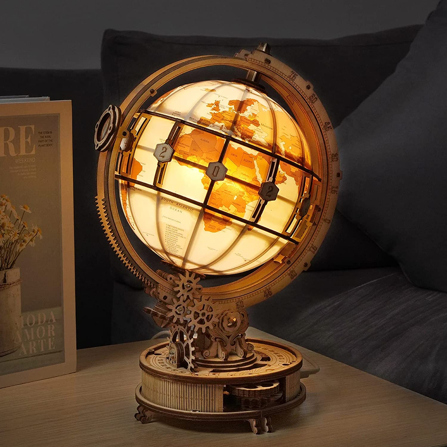 Rokr Hágalo Usted Mismo 3D Globo de Madera Luminoso 180 Piezas Conjunto Juguete Bloque de Construcción Kit - Imagen 11 de 11