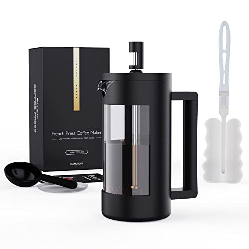 French Press Coffee Maker, Camping Plastic Glass , Medium Size