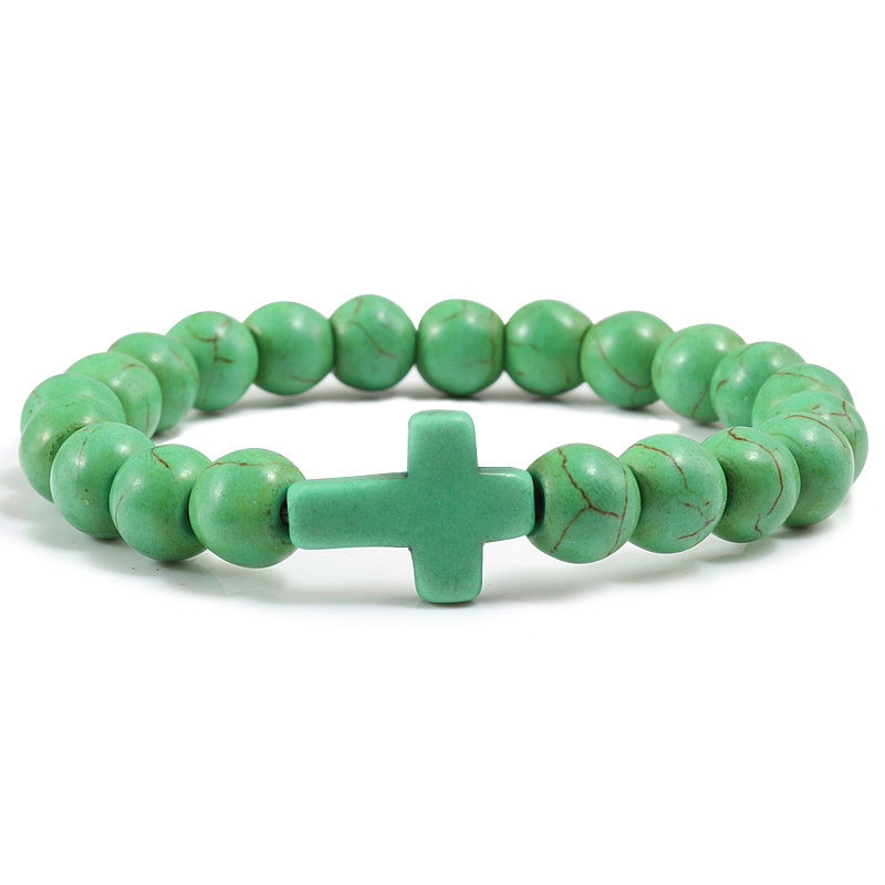 Armband Blau Türkis Kreuz - Bild 13 von 18