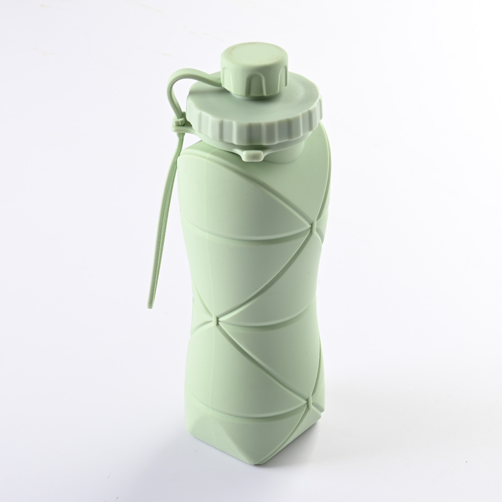 600ml Folding Silicone Water Bottle Sports Water Bottle Outdoor Travel Portable