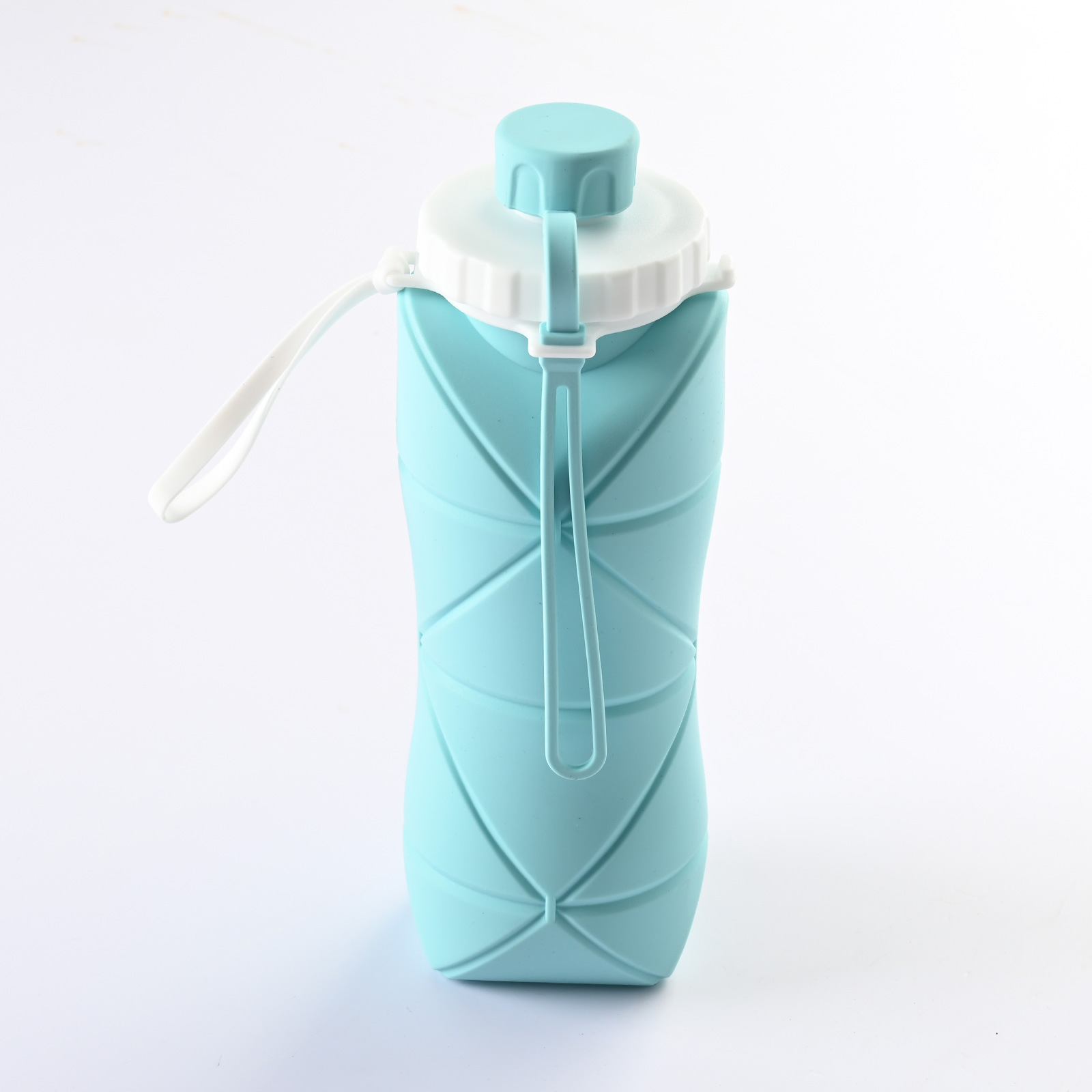 600ml Folding Silicone Water Bottle Sports Water Bottle Outdoor Travel Portable