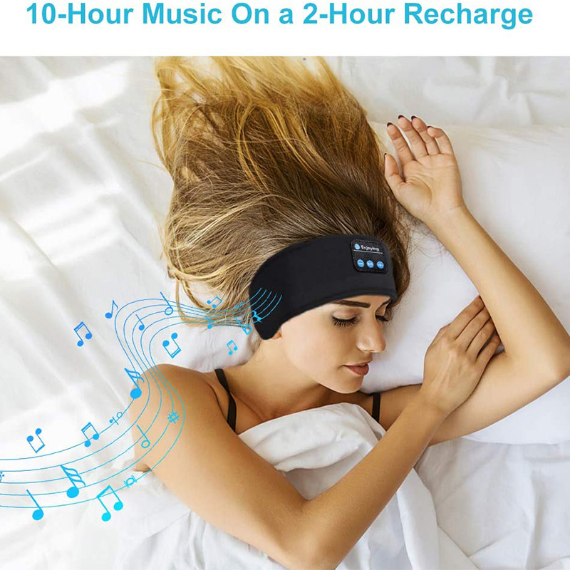 Wireless Bluetooth Sleeping Headphones Headband Thin Soft Elastic Comfortable Mu