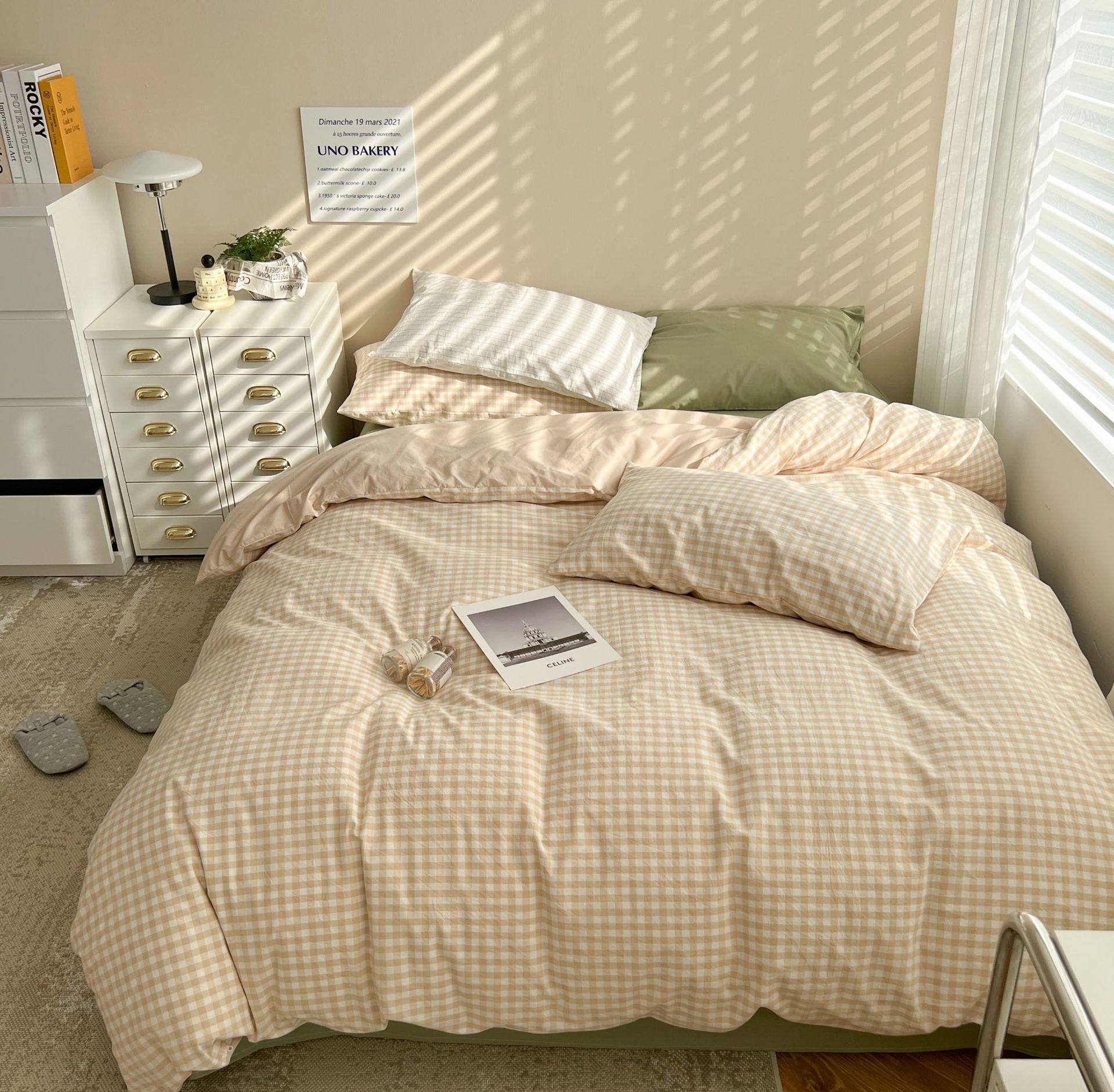 Pastel Bedding Plaid bedsheets - Picture 6 of 11