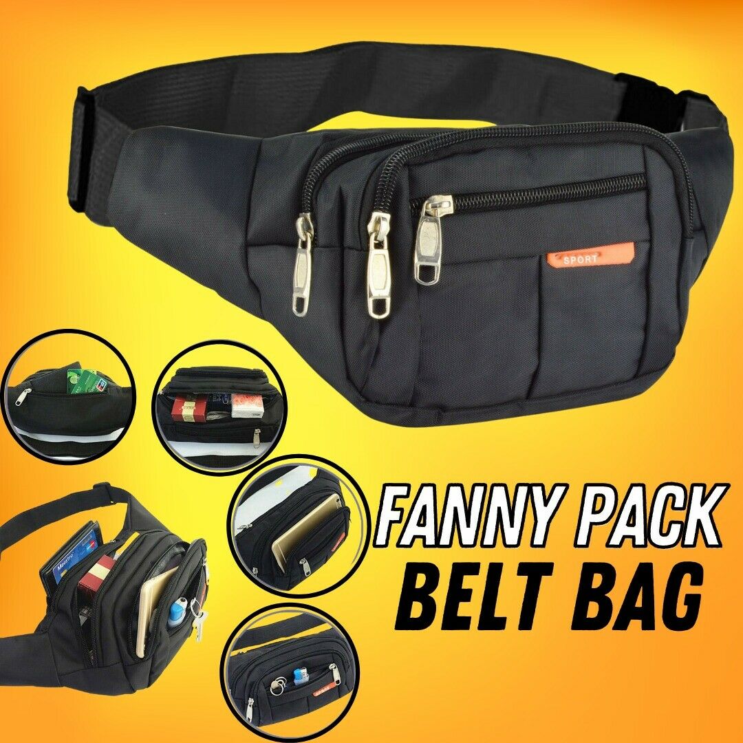 Fanny Pack Taillentasche für Männer Frauen Hüftgürtel Bum Tasche Sport Reise Geldbörse Unisex - Bild 11 von 11