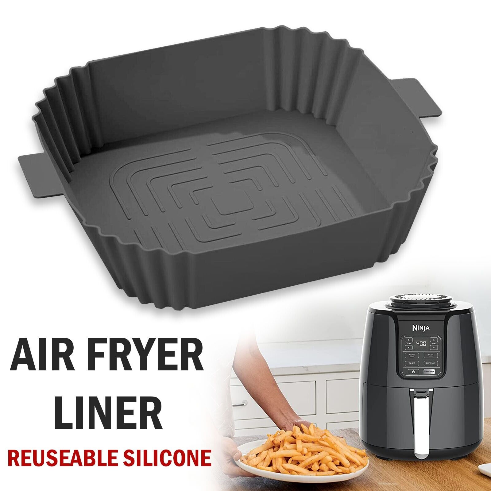 Silicone Non Stick Air Fryer Tray Basket