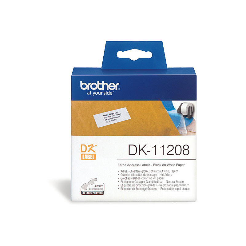 Brother DK-11208 - 38mm X 90mm Large Address Labels - Zdjęcie 2 z 2
