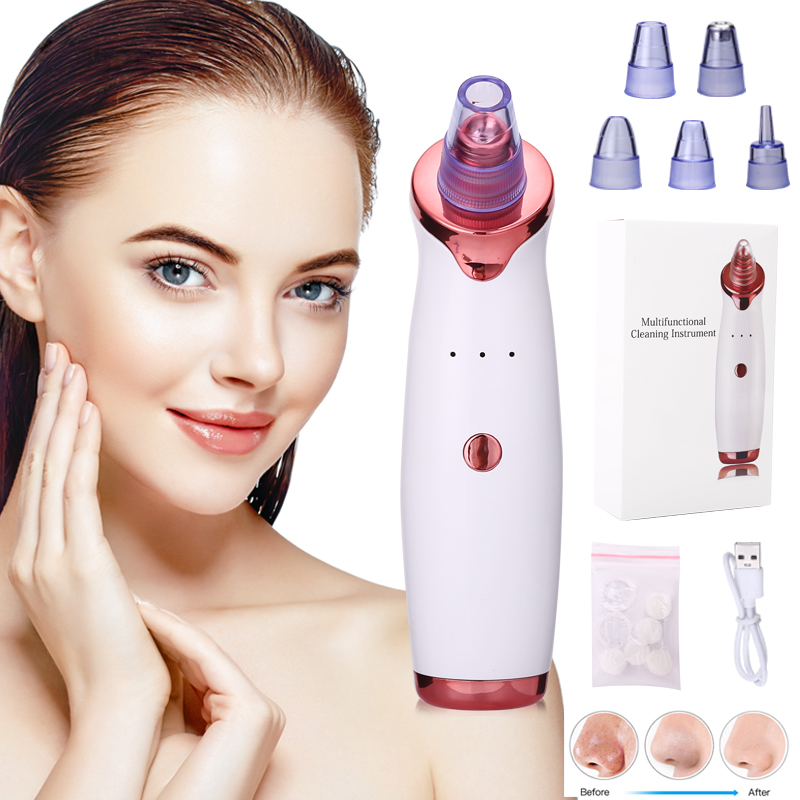 Electric Cleaner Face Blackhead Remover Diamond Pore Vacuum Suction White Heads 