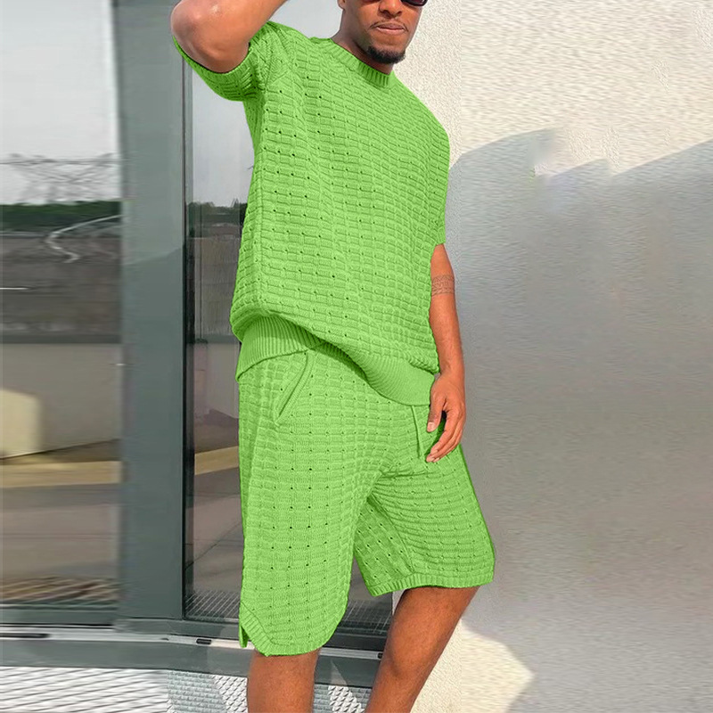 Men's Summer Suit Fashion Hippie Style Shirt and Shorts - Bild 7 von 8