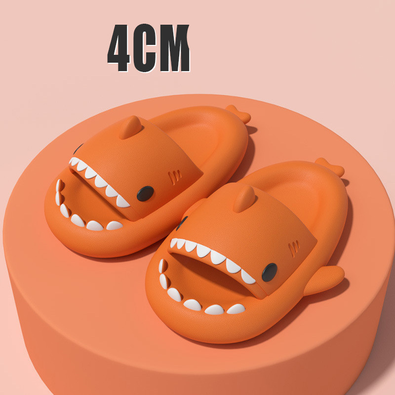 Adult's Slippers Indoor Outdoor Funny Shark Cartoon - Picture 15 of 40