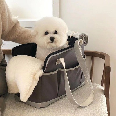 Borsa a tracolla portatile porta cuccioli orsacchiotto cane gatto animale domestico - Foto 6 di 14