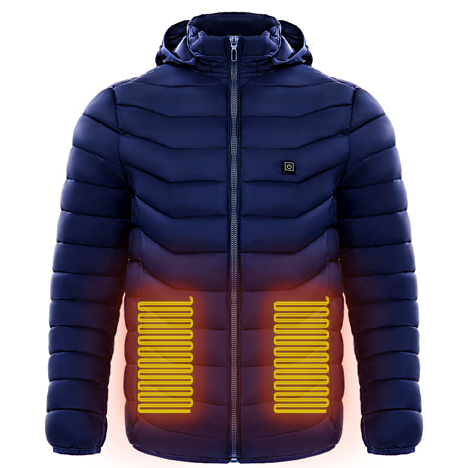 Men Heated Puffer Jacket Electric Heating Coat Insulated Hood Windbreaker 9Heat - Picture 17 of 21
