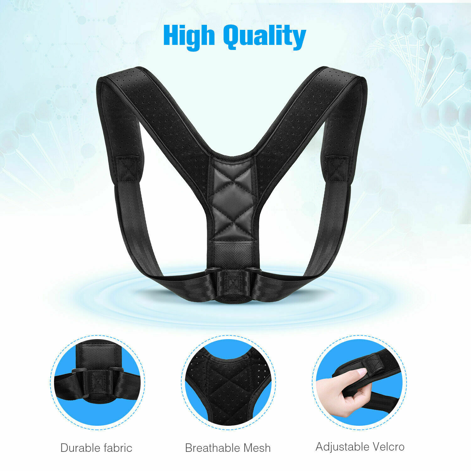 Posture Corrector Upper Back Pain Brace Clavicle Support Straightener Men Women - Picture 10 of 10