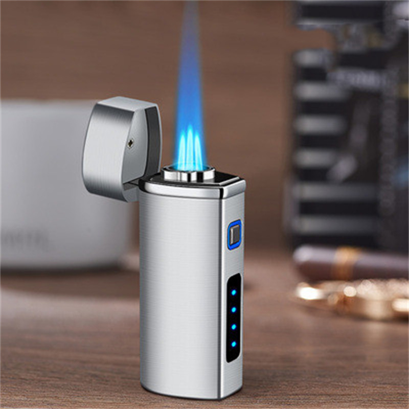 High Firepower Three Straight Spray Blue Flame Cigar Condenser Lighter Creative - Picture 7 of 9