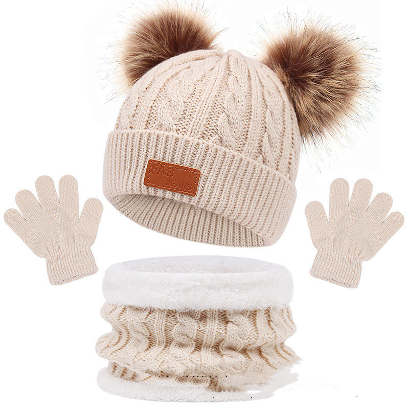 Children's Hat Scarf Gloves Three-piece Set - Picture 11 of 17