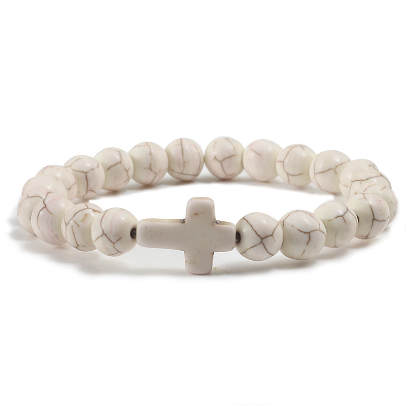 Armband Blau Türkis Kreuz - Bild 4 von 18