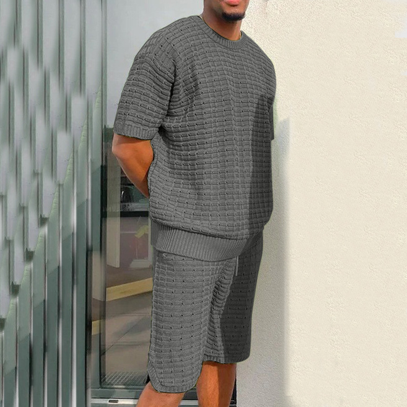 Men's Summer Suit Fashion Hippie Style Shirt and Shorts - Bild 6 von 8