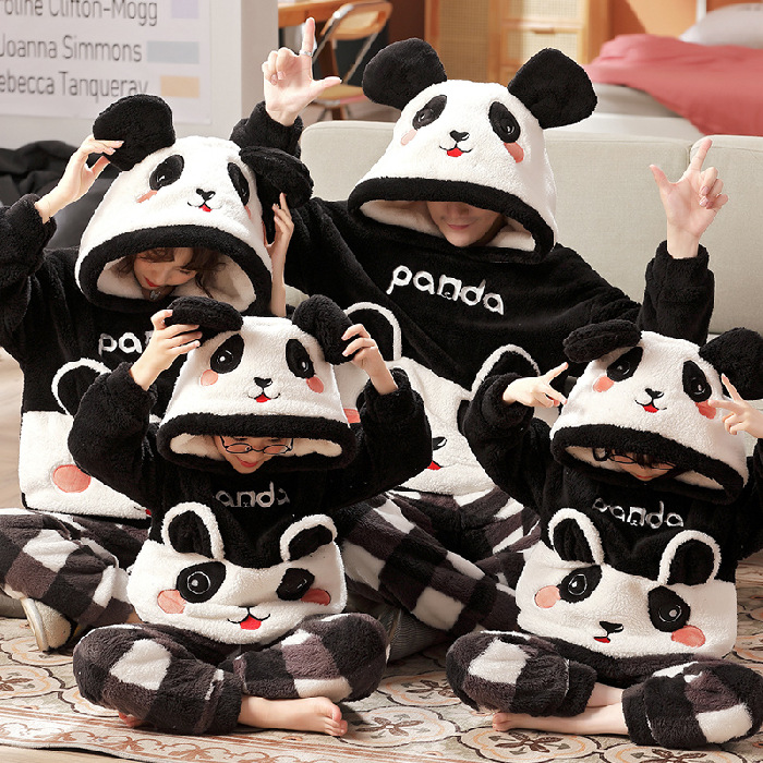 Family Pajamas Matching Character Warm Cartoon Thick Couples Cute Choose Gift - Picture 3 of 6